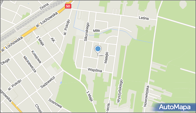 Łochów powiat węgrowski, Dawna Krasickiego Janka, mapa Łochów powiat węgrowski