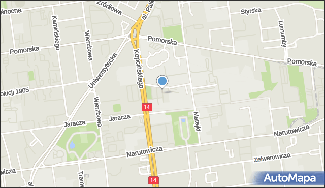 Łódź, Dawna Jaszuńskiego Salomona, mapa Łodzi