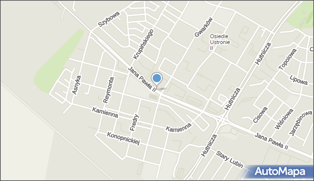 Lubin, Dawna , mapa Lubin