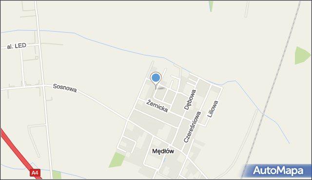 Mędłów, Dąbrówki, mapa Mędłów