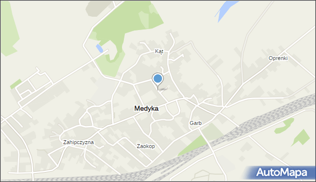 Medyka, Dawna Centrum Handlowe Granica, mapa Medyka