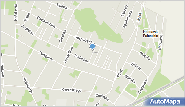 Milanówek, Dawna 9 Maja, mapa Milanówek