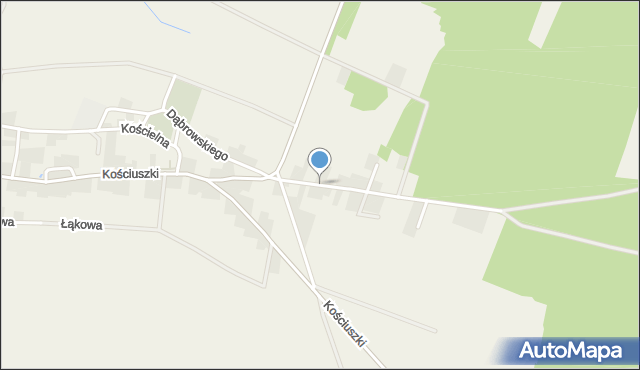 Minkowice Oławskie, Dąbrowskiego Henryka, gen., mapa Minkowice Oławskie