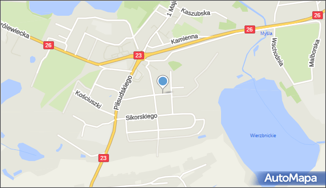 Myślibórz, Dąbrówki, mapa Myślibórz