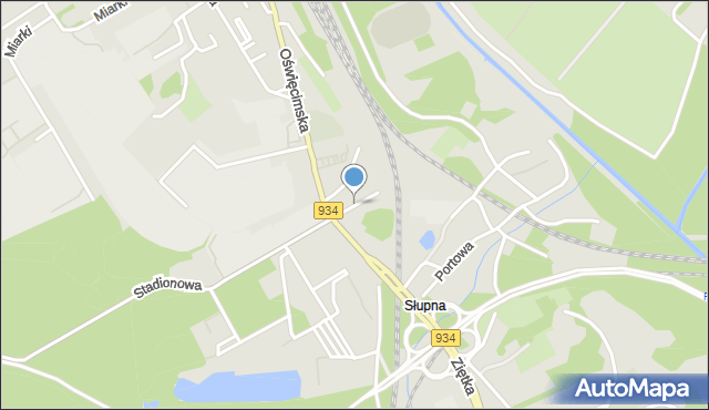 Mysłowice, Dawna Gwardii Ludowej, mapa Mysłowice