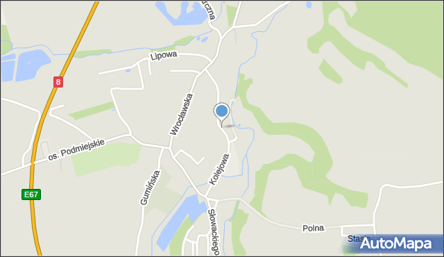 Niemcza, Dawna Świerczewskiego Karola, gen., mapa Niemcza
