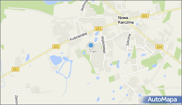 Nowa Karczma powiat kościerski, Dąbrowskiego Henryka, gen., mapa Nowa Karczma powiat kościerski