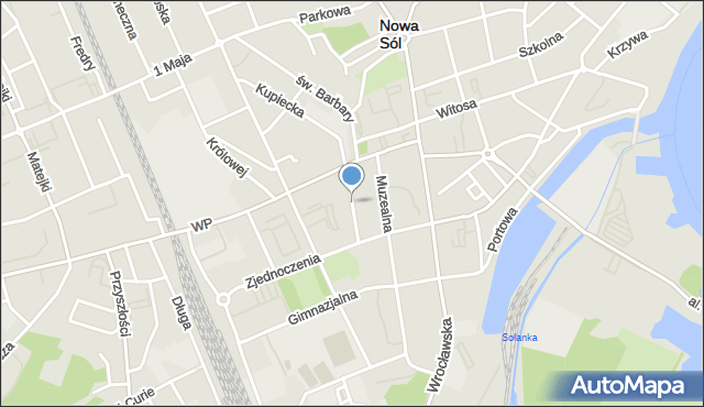 Nowa Sól, Dawna 9 Maja, mapa Nowa Sól