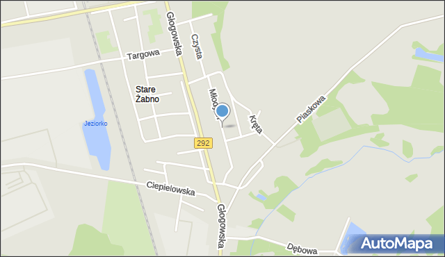 Nowa Sól, Dawna Walki Młodych, mapa Nowa Sól