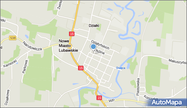 Nowe Miasto Lubawskie, Daszyńskiego, mapa Nowe Miasto Lubawskie