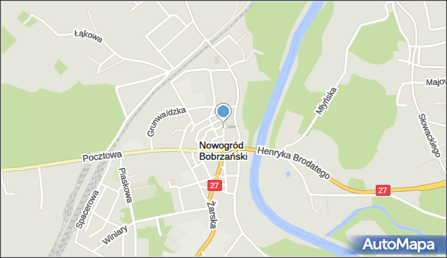 Nowogród Bobrzański, Dąbrowskiego, mapa Nowogród Bobrzański