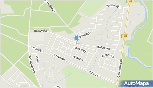 Oborniki, Dąbrowskiego Henryka, gen., mapa Oborniki