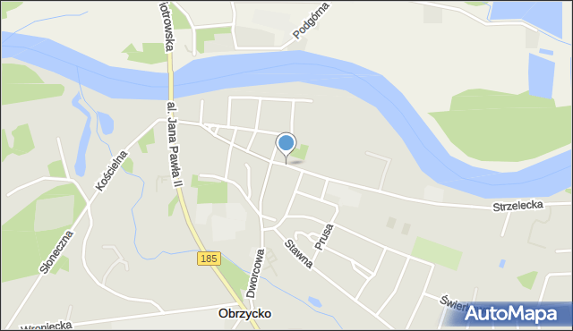 Obrzycko, Dawna Dąbrowskiego Henryka, gen., mapa Obrzycko