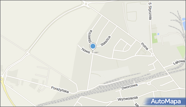 Opalenica powiat nowotomyski, Dąbrowskiego Henryka, gen., mapa Opalenica powiat nowotomyski