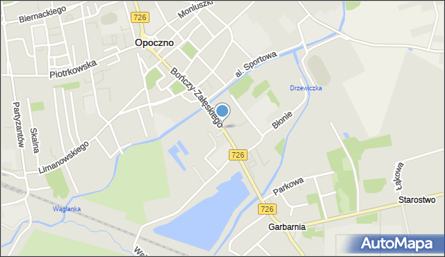 Opoczno, Dawna 17 Stycznia, mapa Opoczno