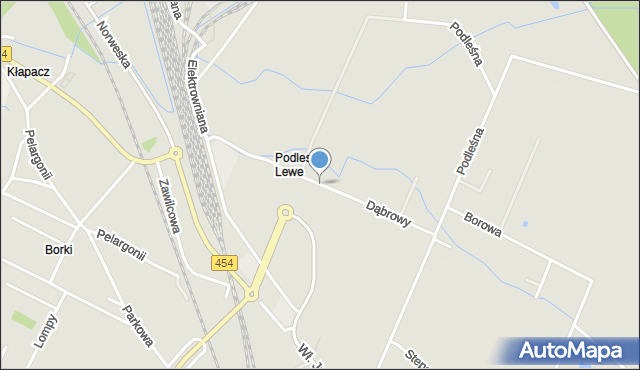Opole, Dąbrowy, mapa Opola