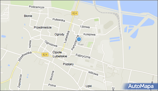 Opole Lubelskie, Dawna Krasickiego Janka, mapa Opole Lubelskie