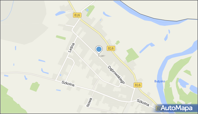 Orchówek gmina Włodawa, Dąbrowskiego Jarosława, gen., mapa Orchówek gmina Włodawa