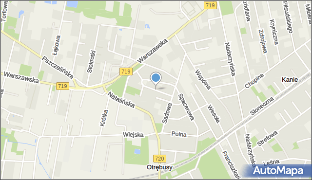 Otrębusy, Dąbrowskiej Marii, mapa Otrębusy