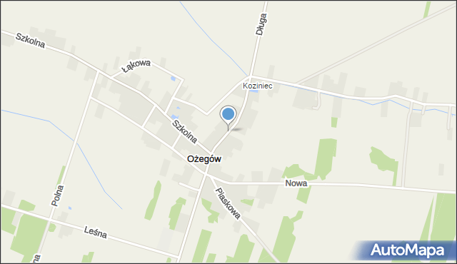 Ożegów, Dawna 18 Stycznia, mapa Ożegów