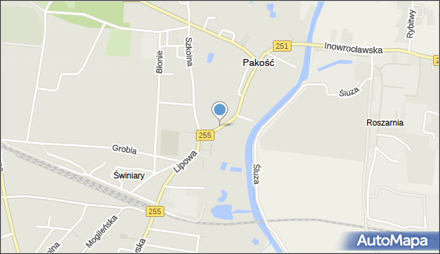 Pakość powiat inowrocławski, Dawna , mapa Pakość powiat inowrocławski
