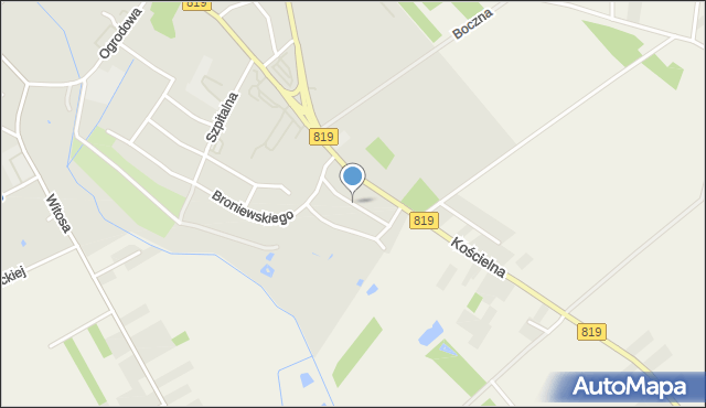 Parczew, Dawna Szenwalda Lucjana, mapa Parczew