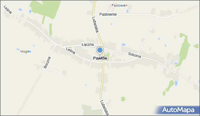 Pawłów gmina Rejowiec Fabryczny, Dawna , mapa Pawłów gmina Rejowiec Fabryczny