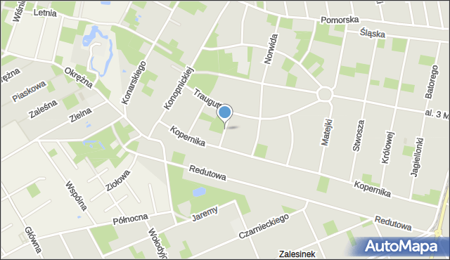 Piaseczno, Dawna Karłowicza Mieczysława, mapa Piaseczno
