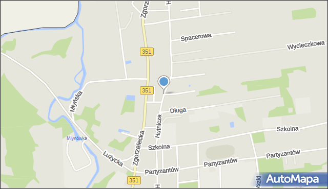 Pieńsk, Dawna Świerczewskiego Karola, gen., mapa Pieńsk