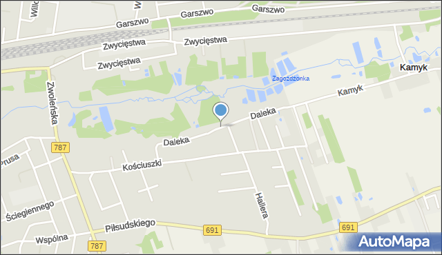 Pionki, Daleka, mapa Pionki