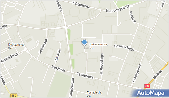 Płock, Dawna Wolskiego Zygmunta, mapa Płock