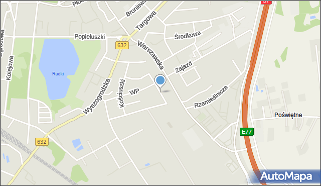 Płońsk, Dawna Berlinga Zygmunta, gen., mapa Płońsk