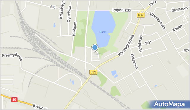 Płońsk, Dawna Warskiego Adolfa, mapa Płońsk