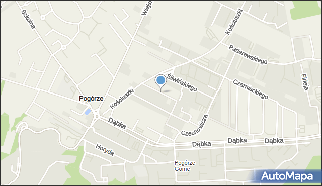 Pogórze gmina Kosakowo, Dąbrowskiego Henryka, gen., mapa Pogórze gmina Kosakowo