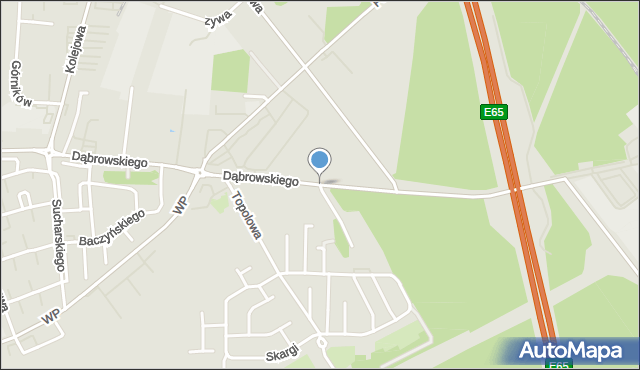 Polkowice, Dąbrowskiego Henryka, gen., mapa Polkowice