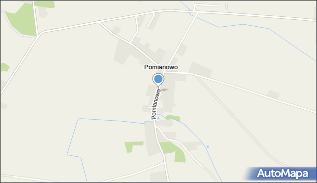 Pomianowo gmina Białogard, Dawna Pomianowo-Dzierki, mapa Pomianowo gmina Białogard