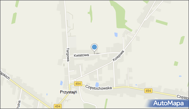 Przystajń, Dawna 40-lecia PRL, mapa Przystajń