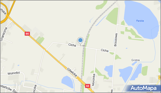 Przyszowice, Dawna Fornalskiej, mapa Przyszowice
