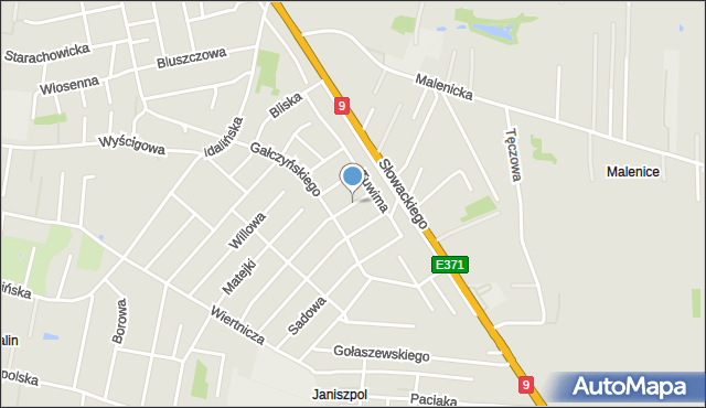Radom, Dawna Kruczkowskiego Leona, mapa Radomia