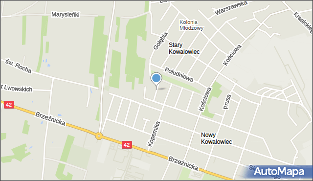 Radomsko, Dawna Fudali, mapa Radomsko