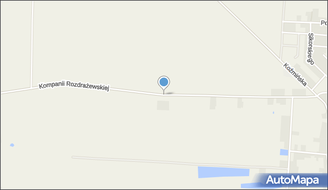 Rozdrażew, Dawna 25 Stycznia, mapa Rozdrażew