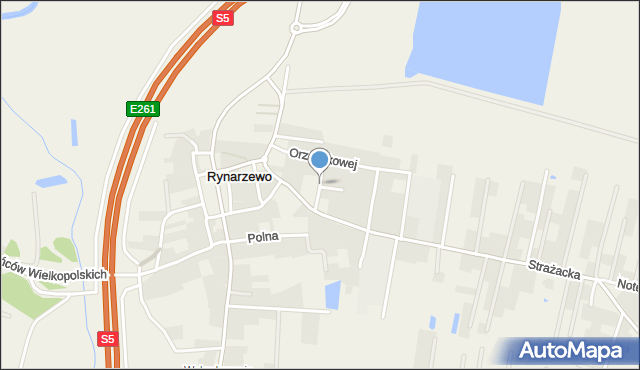 Rynarzewo, Dąbrowskiej Marii, mapa Rynarzewo