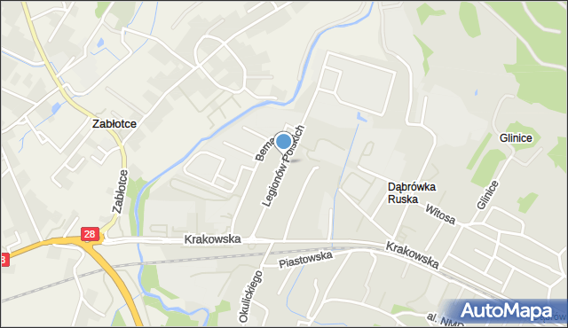 Sanok, Dawna 2 Armii Wojska Polskiego, mapa Sanok