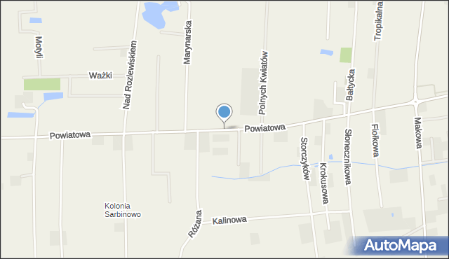 Sarbinowo gmina Mielno, Dawna Kolonia Sarbinowo, mapa Sarbinowo gmina Mielno