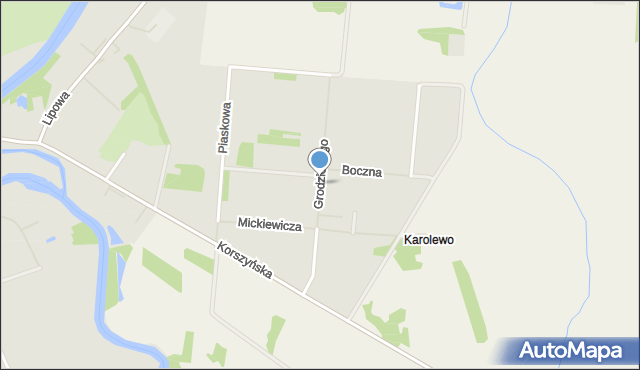 Sępopol, Dawna Świerczewskiego Karola, gen., mapa Sępopol