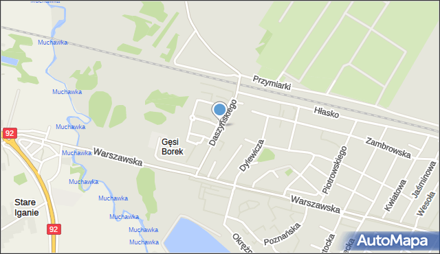 Siedlce, Daszyńskiego Ignacego, mapa Siedlce