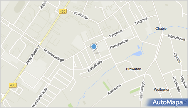 Sieradz, Dawna Szenwalda Lucjana, mapa Sieradz