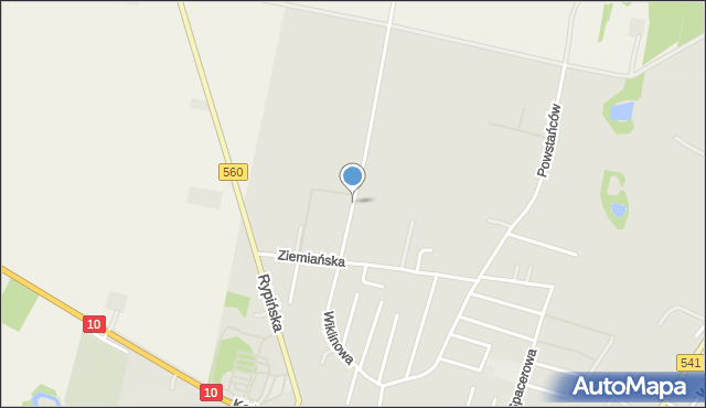 Sierpc, Dawna Armii Ludowej, mapa Sierpc