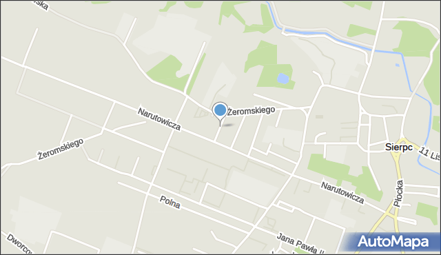 Sierpc, Dawna Kruczkowskiego Leona, mapa Sierpc