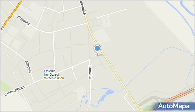 Sławno, Dąbrowskiej Marii, mapa Sławno